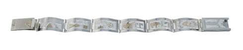Sterling Silver 12 KGF Link Bracelet NX11597